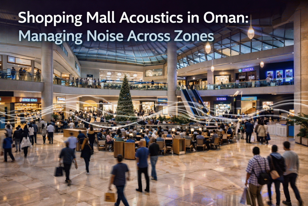 Shopping Mall Acoustics in Oman Managing Noise Across Zones