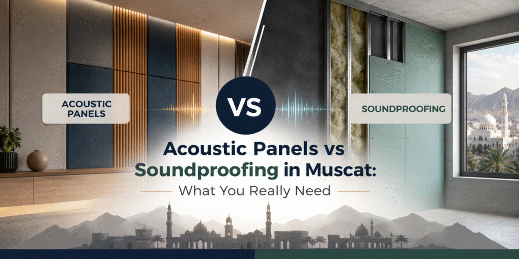 Acoustic panels vs soundproofing in Muscat